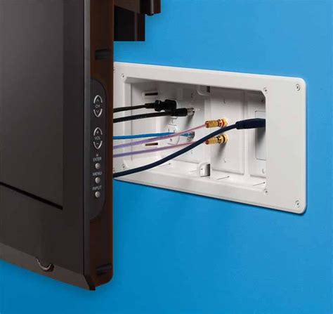 running electrical wire and hdmi cable in junction box|wall mounted flatscreen cable wiring.